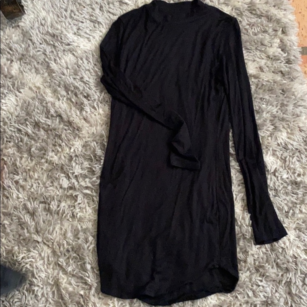 Mock neck long sleeve dress